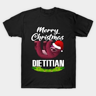Merry Christmas  Dietitian  Funny Gift Pajama Christmas T-Shirt